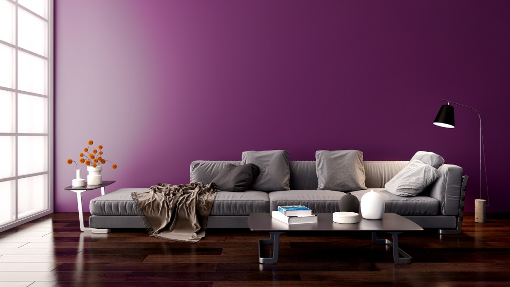 salone pareti viola